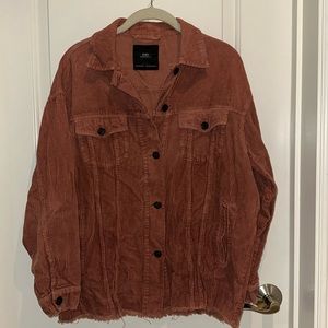 ZARA Oversized Distressed Bottom Shacket